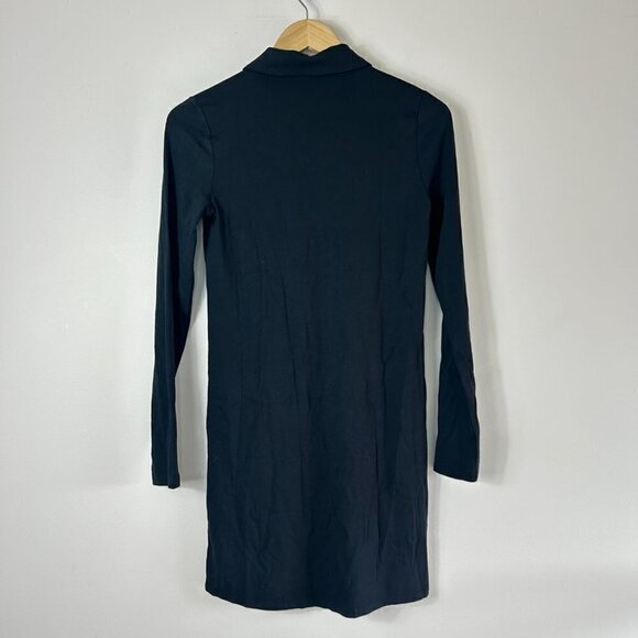 Aritzia Wilfed Cove Long Sleeve Mini Dress Black M - Picture 7 of 7